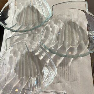 3 VINTAGE SOVIREL PYREX FRANCE SCALLOP SHELL BAKING DISH 3 PACK BUNDLE